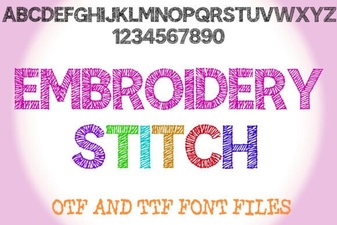 Embroidery Stitch Font Styles for Creative Decorative Design Projects