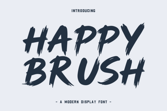 Happy Brush Font for Creative and Cheerful Design Projects