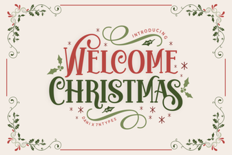 Welcome Christmas Font for Festive Holiday Design Projects
