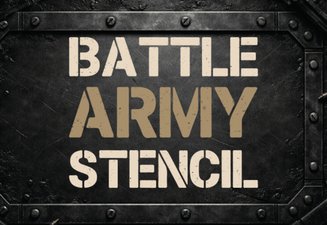 Battle Army Stencil Font for Bold Military Design Projects