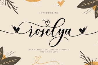 Roselya Script Font – Elegant Handwritten Typeface for Creative Projects